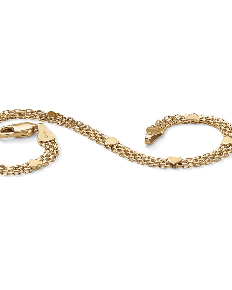 10k gold bismark chain bracelet top